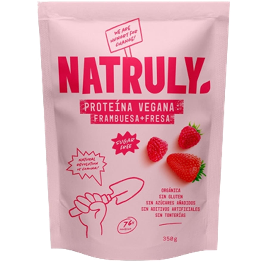 Proteína de Frambuesa y Fresa SinGluten Bio Vegan 350g Natruly