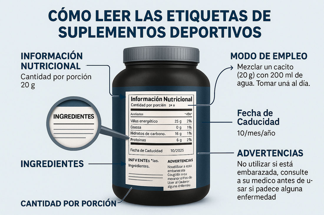 🧾 Cómo leer etiquetas de suplementos deportivos: guía práctica