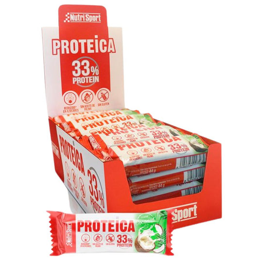 Barrita Proteica Coco SinGluten 24uds Nutri-Sport