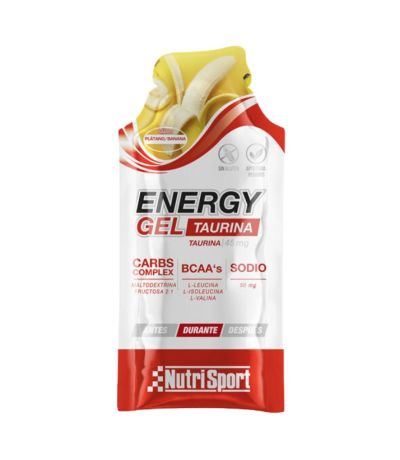 Bebible en Gel con Taurina Sabor Plátano SinGluten 24x35g Nutri-Sport