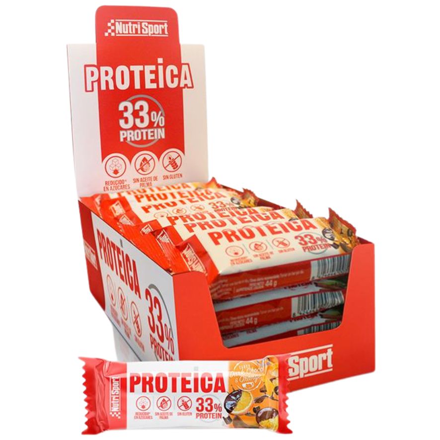 Barrita Proteica Choco Negro y Naranja SinGluten 24uds Nutri-Sport