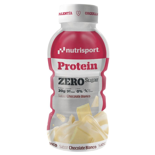 Batido Protein Zero Chocolate Blanco SinAzucar 330ml Nutri Sport