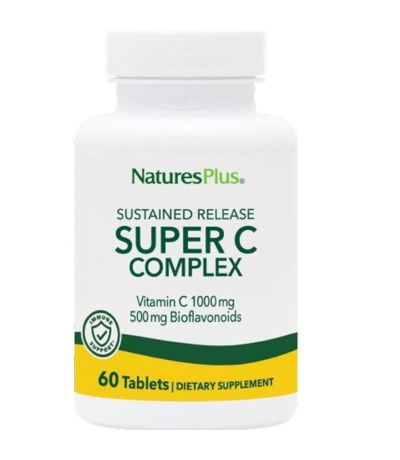 Vitamina Super-C Complex con Bioflavonoides SinGluten 60comp NatureS Plus