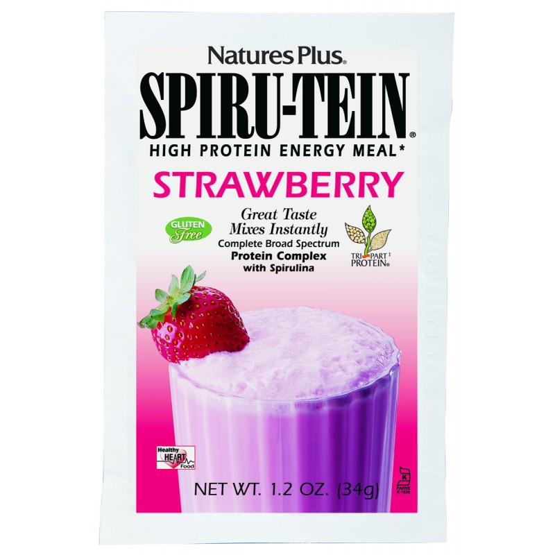Spirutein Fresa Batido Proteina SinGluten 34g NatureS Plus
