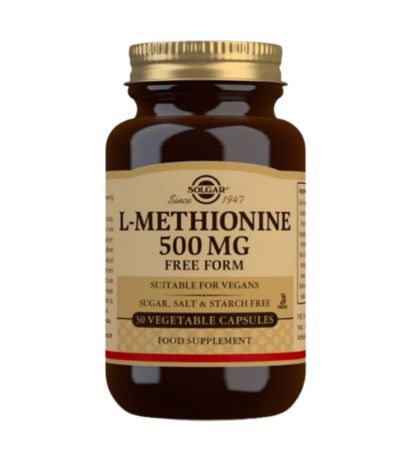 L-Metionina 500 Mg SinGluten Vegan 30caps Solgar