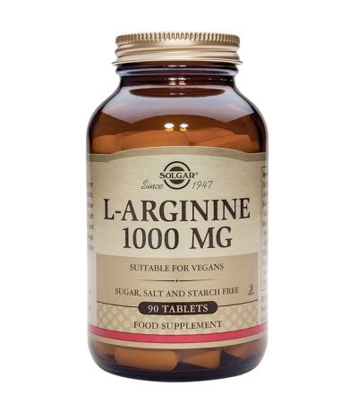 L-Arginina 1000Mg SinGluten Vegan 90comp Solgar