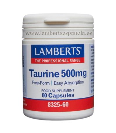 Taurina 500Mg 60caps Lamberts