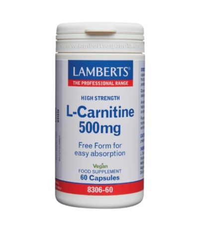 Carnitina 500Mg 60caps Lamberts