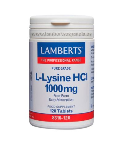 L-Lisina 1000Mg 120comp Lamberts