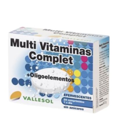 Multivitaminas y Oligoelementos Efervescente 24comp Vallesol
