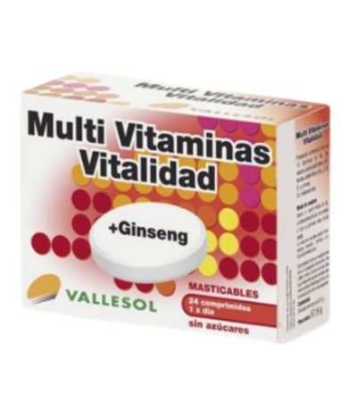 Multivitaminas Ginseng Masticables 24comp Vallesol