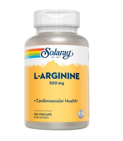 L-Arginina 500Mg SinGluten Vegan 100caps Solaray