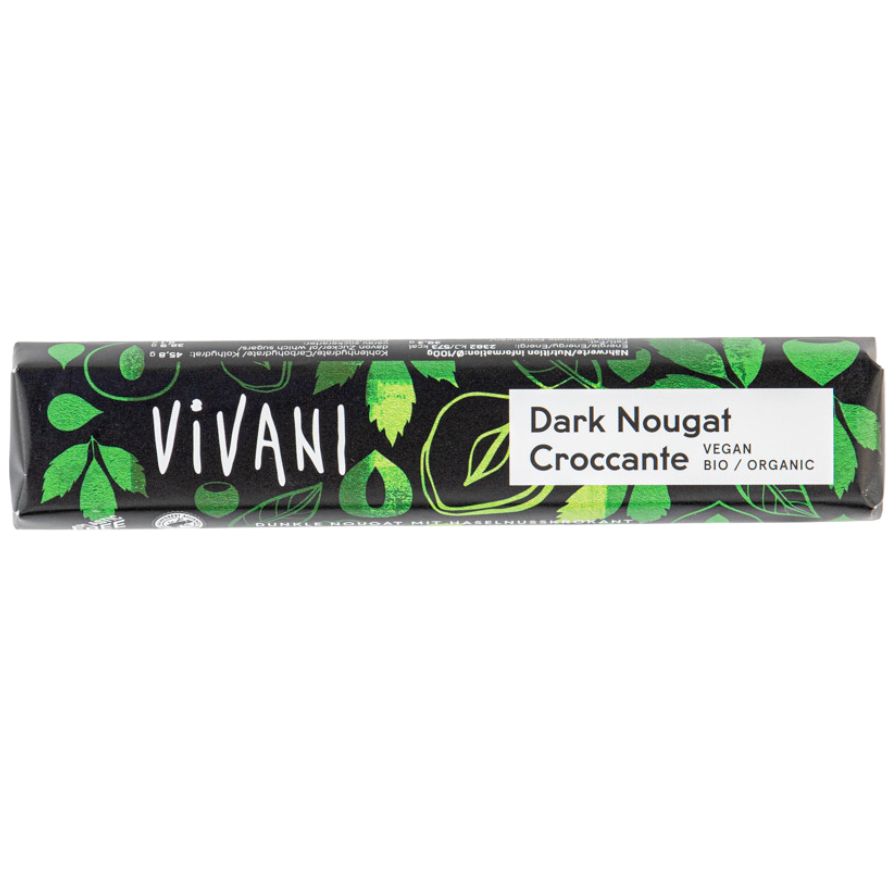 Barrita de Chocolate Negro con Nougat Bio Vegan 18uds Vivani