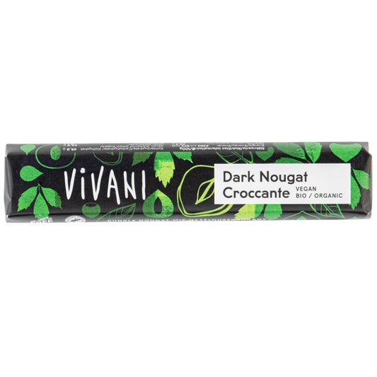 Barrita de Chocolate Negro con Nougat Bio Vegan 18uds Vivani
