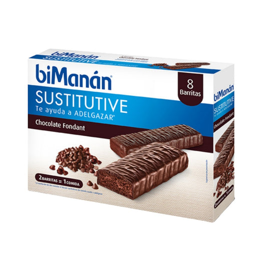 Barritas Sustitutivas Chocolate Fondant 10uds Bimanan