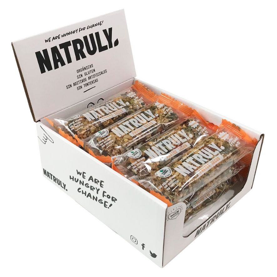 Barrita Crunchy Frutos Secos SinGluten Eco Vegan 20uds Natruly