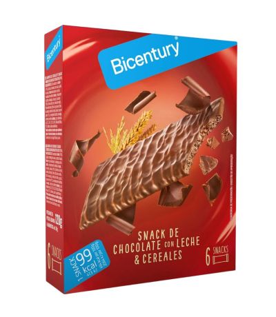 Barritas Saciantes Cereales Chocolate con Leche 6uds Bicentury