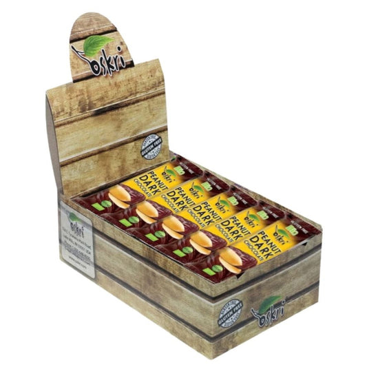Barritas de Cacahuete con Choco SinGluten Bio Vegan 20uds Oskri