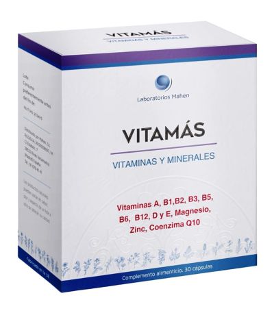 Vitamas Multivitaminico y Minerales con Magnesio 30caps Mahen