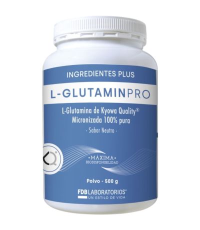 L-Glutamin Pro Polvo SinGluten Vegan 500g FDB Laboratorios