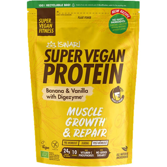 Protein Super Banana Vainilla SinGluten Bio Vegan 400g Iswari