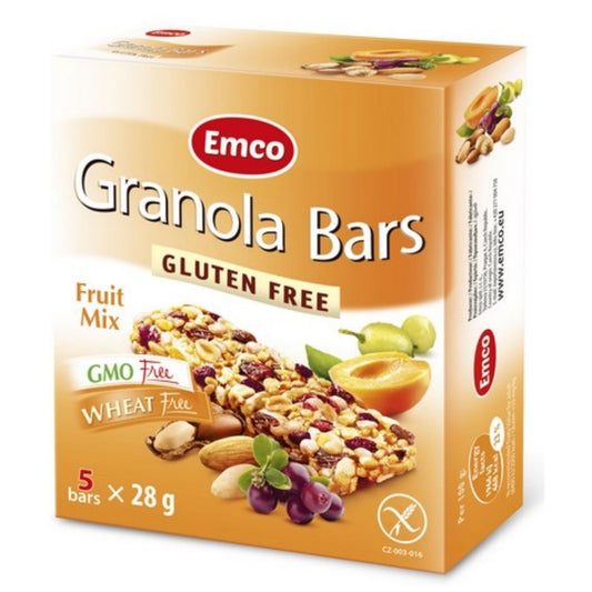 Barrita de Cereales Fruit Mix SinGluten 5x28g Emco