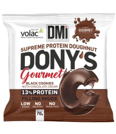 Donys Gourmet Black Cookies Crema Chocolate 15x70g DMI Nutrition