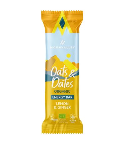 Barritas Avena Datiles Limon Jengibre Eco 12x50g Moonvalley