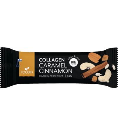 Barritas Chocolate Collagen Caramelo Canela 12x50g Foodin