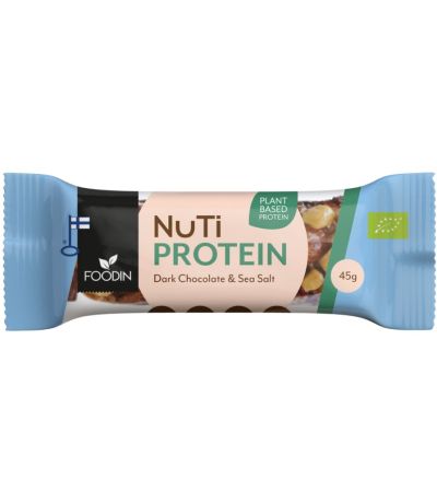 Barritas Nuti Protein Chocolate Negro Sal Marina Eco 15x45g Foodin